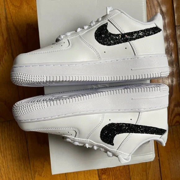Shattered Glitter Swoosh AF1 - Picture 3 of 8